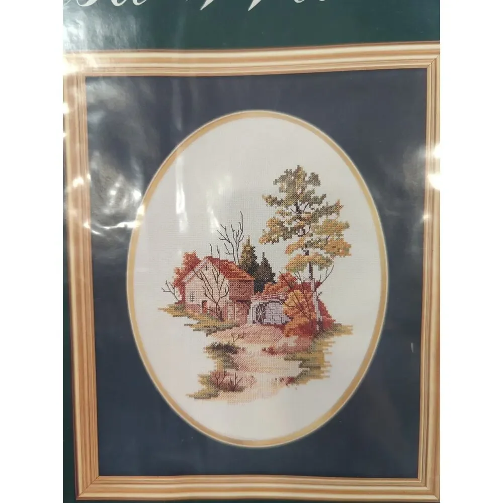 VTG Elsa Williams The Old Mill 02065 Counted Cross‎ Stitch 9.5